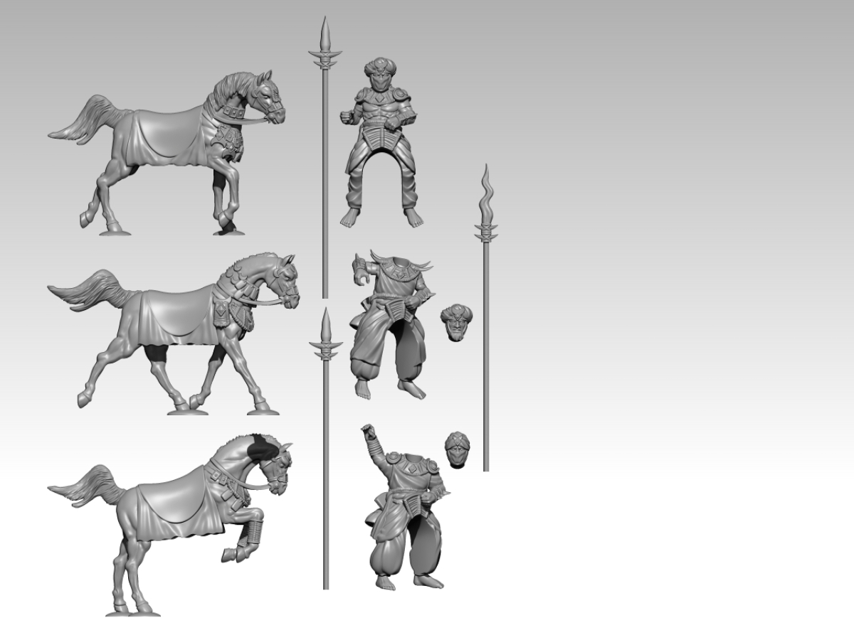 Serpent Clan riders with spear